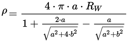 Calculating soil resistivity by Wenner or four-electrode method, when the electrode depth is not small